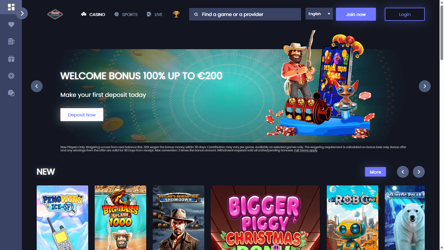 AnyTime Casino Desktop screenshot
