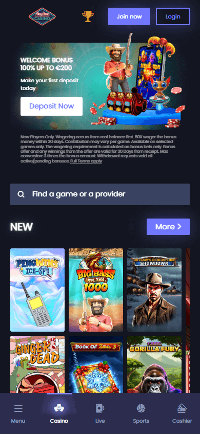 AnyTime Casino Mobile screenshot